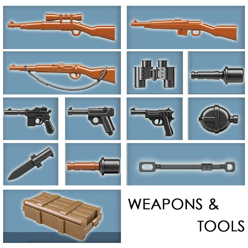 Ww2 Military Tanks Series Tiger  Leopard Heavy TANK BT-7 Light Tank Soldier Building Blocks Bricks Army s  Toys Gifts