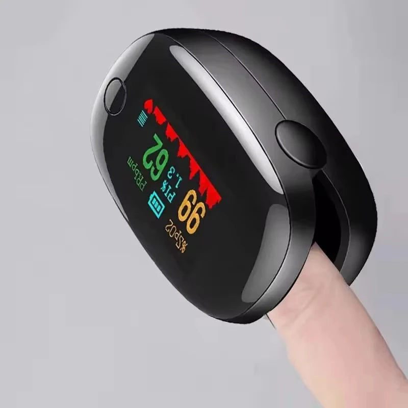 Finger Clip Heart Rate Meter Measure Finger Oximetry PI Value Monitor Pulse Black Gem Oximeter Heart Rate Monitor Portable