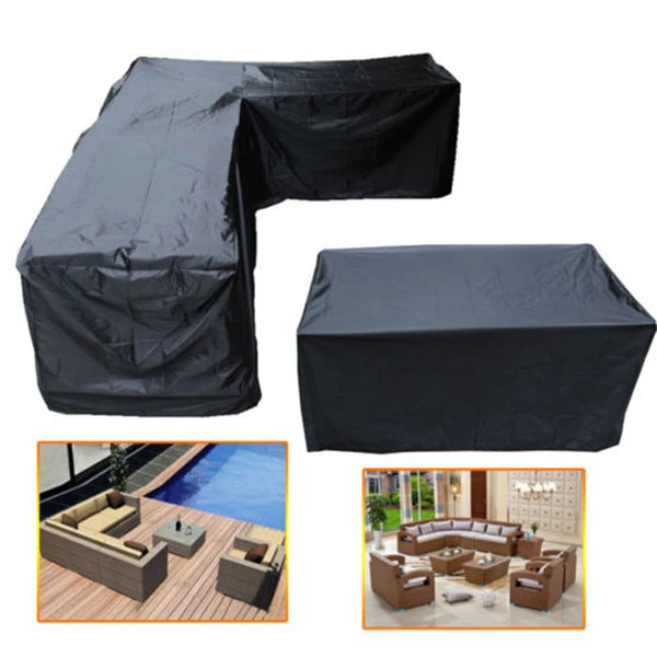 Waterproof V Shape Outdoor Sofa Cover Garden Rattan Corner Furniture Dustproof Rain Snow Protector