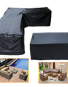 Corner Outdoor Sofa Cover Garden Rattan Corner Furniture Cover V Shape Waterproof Sofa Protect Set All-Purpose Dust Covers