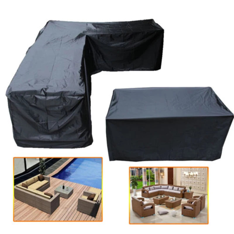 Waterproof V Shape Outdoor Sofa Cover Garden Rattan Corner Furniture Dustproof Rain Snow Protector