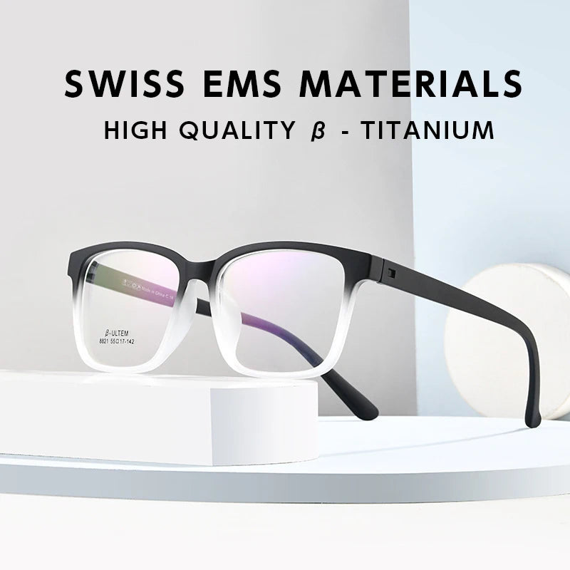 Ultralight 9g Flexible TR90 Optical Prescription Eyeglasses Frames For Men and Women Blue Light Blocking Reading