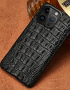 100% Genuine Crocodile Leather Phone Case For iPhone 16 15 14 Pro Max 15Pro 16 Plus Luxury Shockproof Back Cover