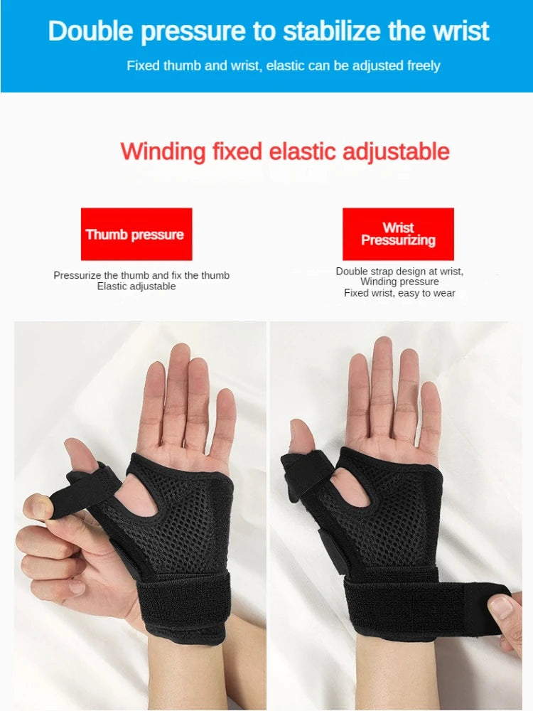 Flexible Splint Wrist Thumb Support Brace for Tendonitis Arthritis Breathable Thumb Protector Guard Fits Right and Left Hand