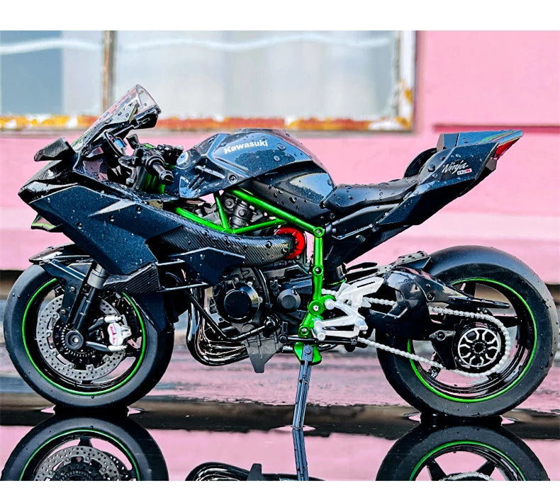 Diecast H2 H2R Racing Motorcycle Model 1 to 9 Scale