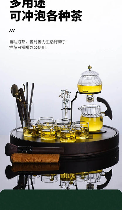 Lantern Model Glass Teapot Modern Decoration Kung Fu Teapot Drinkware Transparent Glass Tea Set 6 Cups For Drink