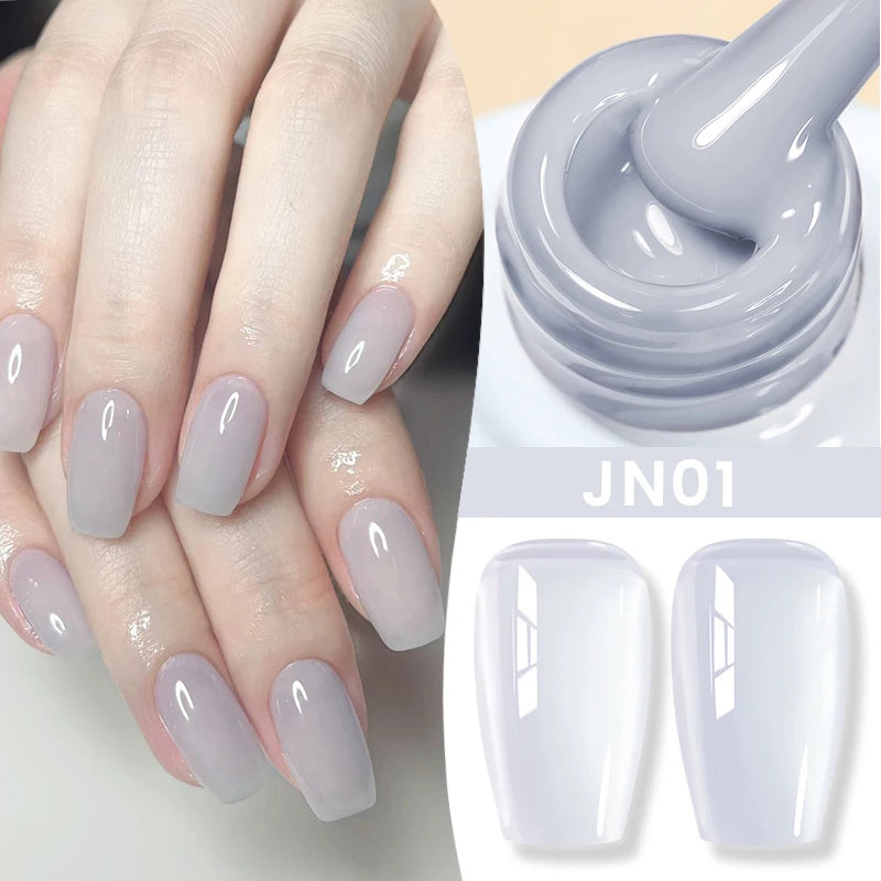 10ml Jelly Nude Gel Nail Polish Autumn Amber Semi Transparent Manicure Soak off UV LED Nails Gel Varnish