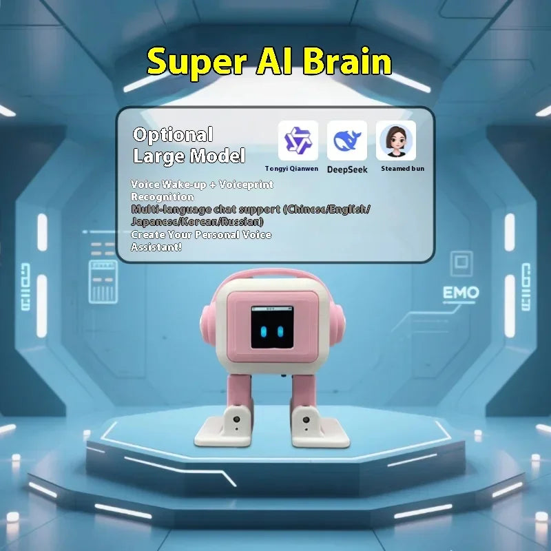 AI Robot ESP32-S3 Main Control 1.54inches Screen Intelligent Interactive Robot Voiceprint Recognition Companion for