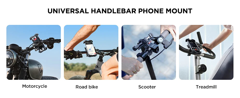 Motorcycle Phone Mount Upgrade Bike Phone Holder Ultra-Stable Bicycle Phone Mount Handlebar Cell Phone Clamp for Scooter