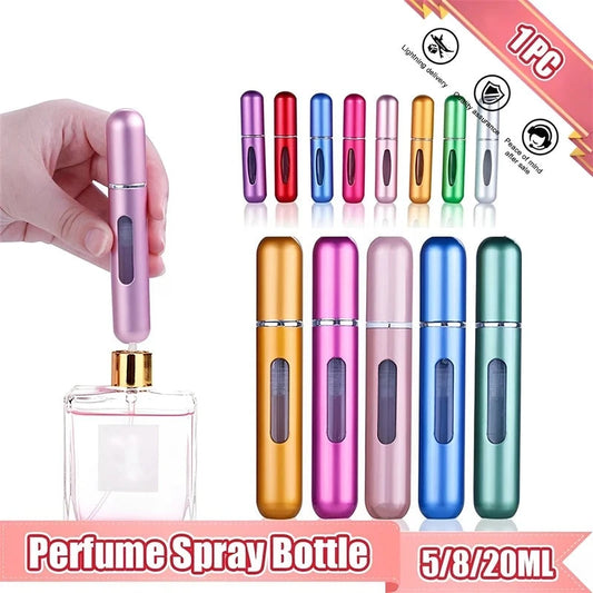 5/8ML Perfume Spray Bottle Mini Portable Refillable Aluminum Atomizer Bottle Container Perfume Refill Travel Cosmetic Tool