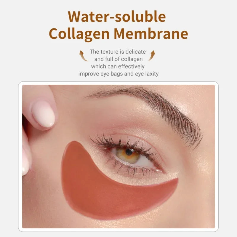 Collagen Eye Patches 60Pcs Eye Bags Removal Wrinkles Dark Circles Patches Retinol VC Eyes Pads Sleep Face Mask Skin Care