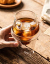 120/250/335ml Double-layer Glass Cup Hanging Ear Espresso Coffee Cup Anti-scalding Milk Brandy Wine Teacup Clear Mug Set