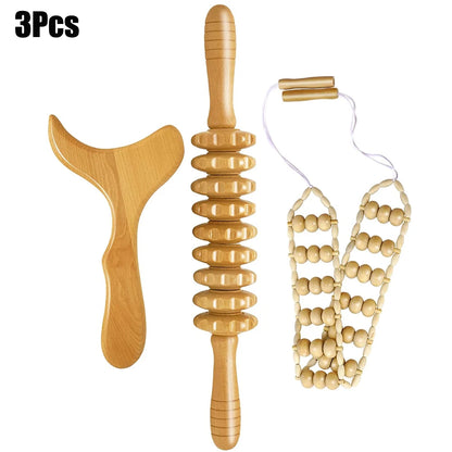 Wood Therapy Massage Tools Lymphatic Drainage Massager Body Sculpting Tools for Maderoterapia Colombiana,Anti-Cellulite