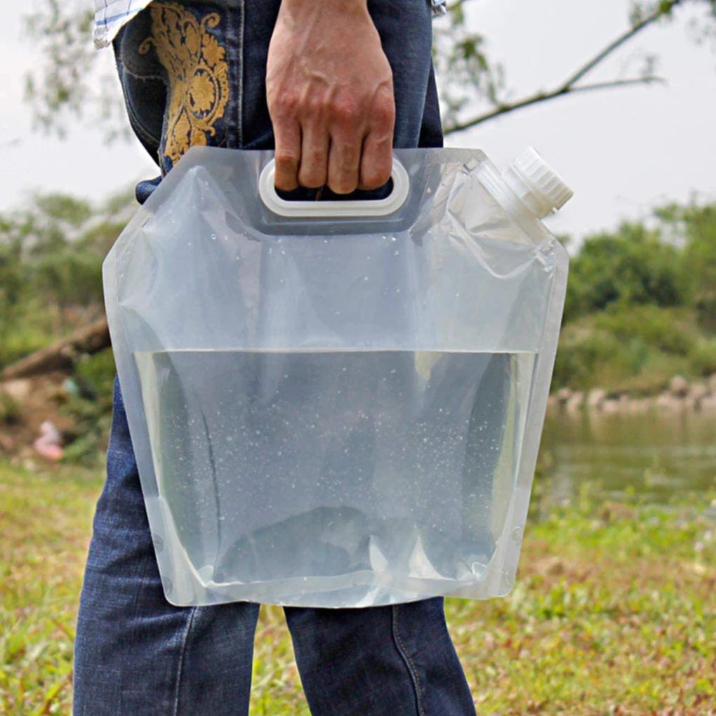 5/10/15L Outdoor Camping Water Bag Portable Folding Bucket Large Capacity Water Container with Handle Travel Camping Supplies