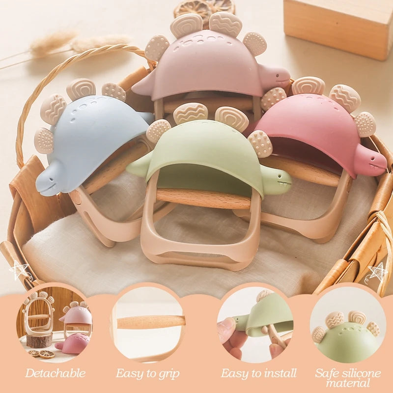 Baby Teether Gloves Pacifier Kids Teething Silicone Newborn Dental Care Gums Anti-eating Hand Molar Stick Baby Accessories