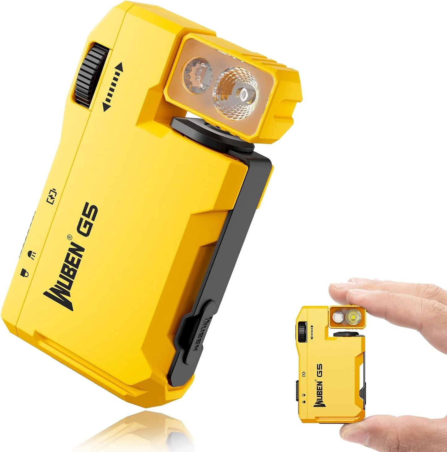 400 Lumen Rechargeable Magnetic Keychain LED Flashlight With RGB Light