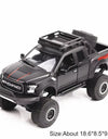 1:32 Scale Raptor F-150 BigFoot Pickup Car Model Toy Pull Back Sound&Light Off Road Truck Models Collection Gifts