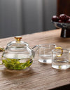 200ml Clear Heat-resistant Small Glass Teapot with Stainless Steel Filter Small Brewing Flower Green Tea Pot Kung Fu Tea Set