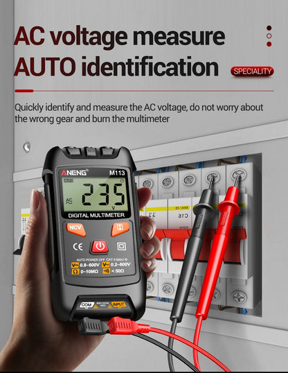 Mini Digital Multimeter AC/DC Voltage Meter 1999 Counts Multimetro Ohm NCV Electricity Tools Measuring Instruments