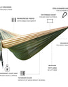 Portable Large Hammock 300x200cm Beach Hanging Bed for Camping Gear outdoor Swings Nylon Parachute Double Person Travel