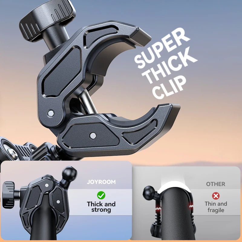 Shockproof Bike Phone Holder Half Enclosure 360° View Motorcycle Phone Mount Bicycle Cell Phone Holder For 4.7-7" Phones