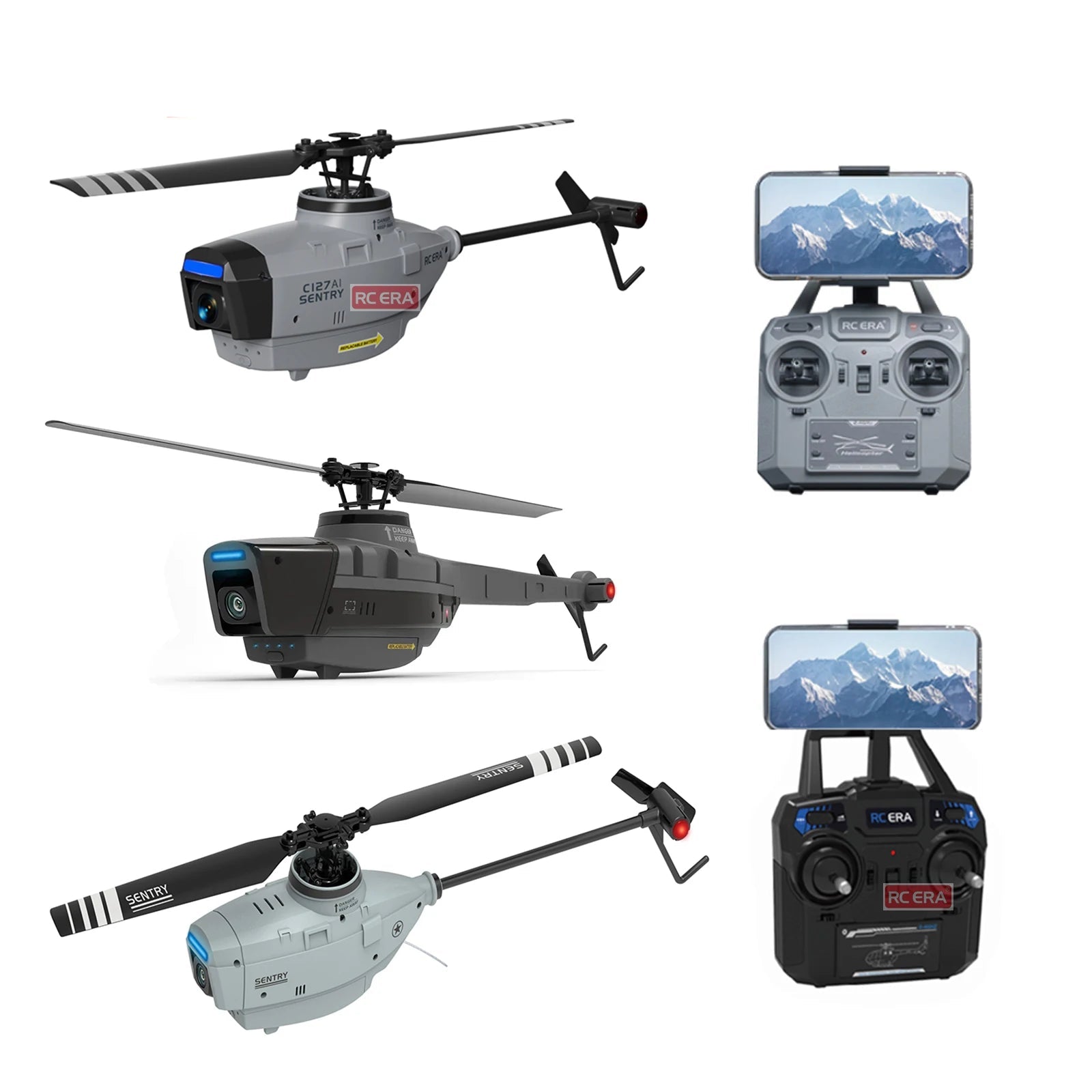 RC ERA C127AI C127 C128 2.4G 6-Axis Gyro Stabilized Flybarless Professional RC Helicopter 4ch Remote Control Aicraft for Adult
