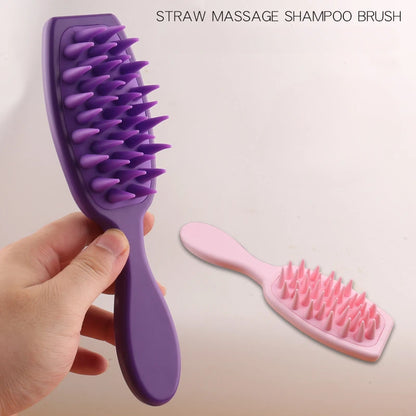 Silicone Shampoo Brush Head Scalp Massage Comb Clean The Scalp Thoroughly Body Massage Brush Bath Brush Salon Hairdressing Tool