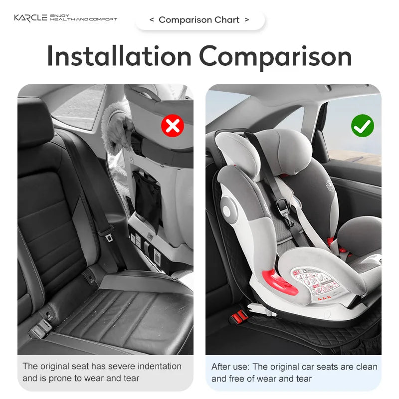 PU Leather Car Seat Protection Mat Car Seat Protector for Child Universal Car Safety Seat Mat Auto Security Rear Seat Covers