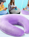 Ergonomic U-Shaped Gaming Pillow with Adjustable Arm Rest Support for Adults lap Cushion Reading Comfort Portable Design