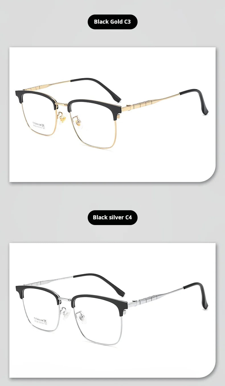 Business Titanium Progressive Multifocal Anti Reflection Prescription Glasses