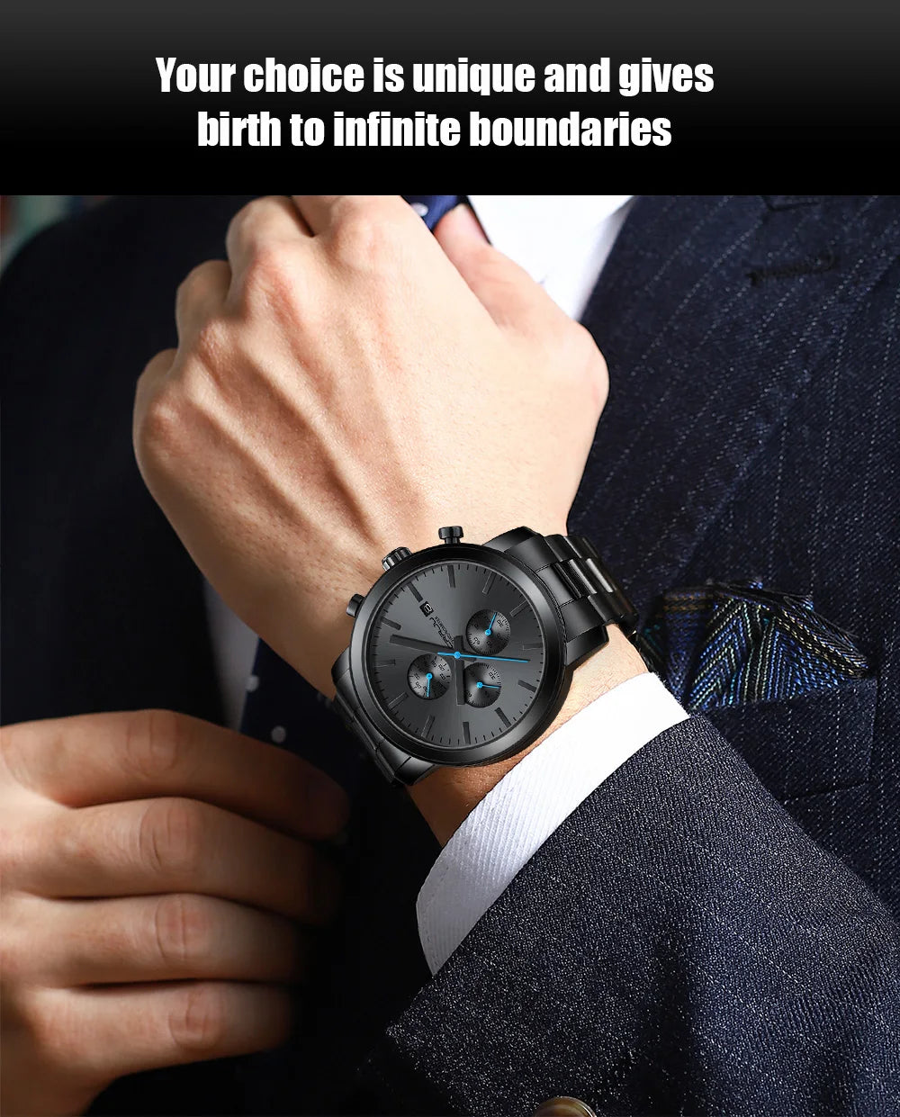 Luxury Man Watch High Quality Waterproof Chronograph Wristwatch Quartz Casual Clock relogio masculino