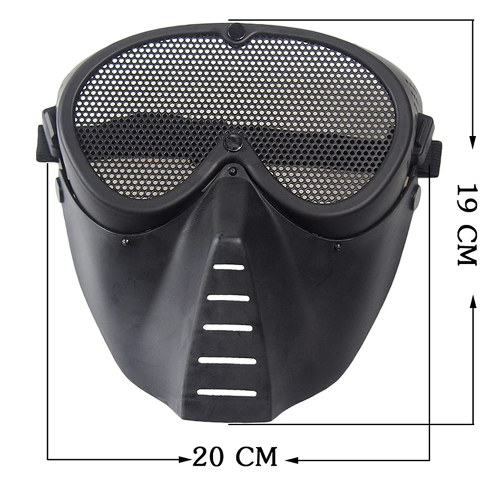 Breathable Full Face Tactical Mask, Airsoft Paintball, CS Wargame Sports Mask, Cool Cosplay Masks