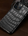 Crocodile Real Leather Cases for iPhone 16 15 Pro Max 14 pro max Genuine Leather Fundas Back Bover