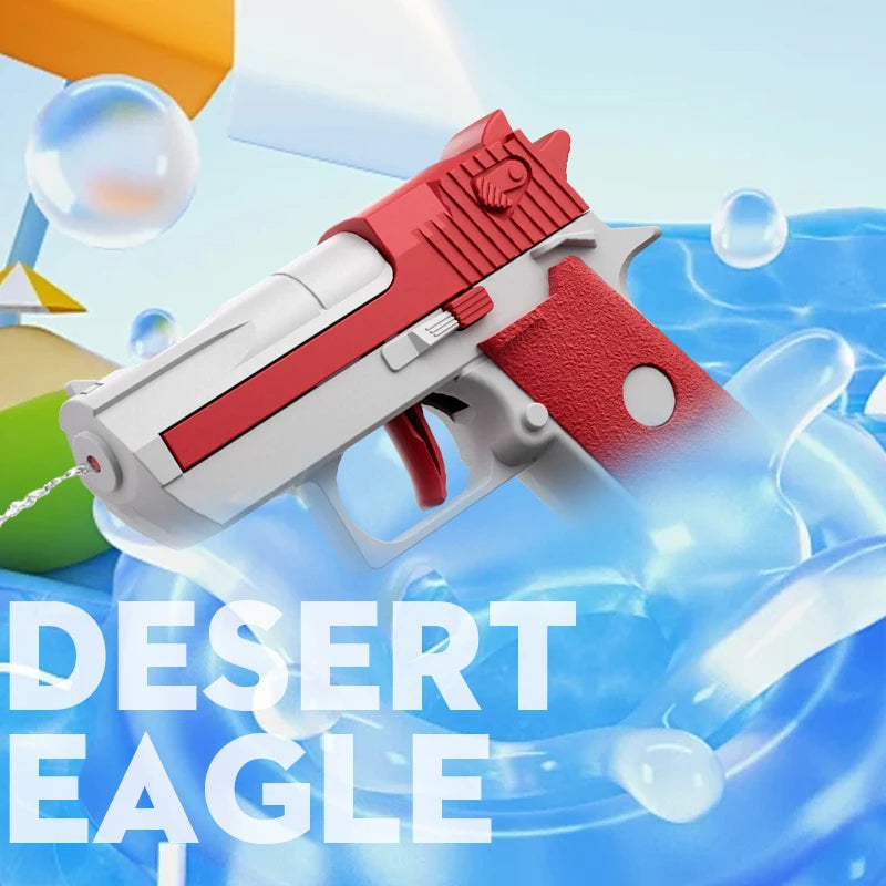 Water Gun Toy Desert Eagle Pistol Non Electric High Pressure 10 Meter Range Retro Color Beach Toys