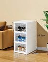 Shoe Organizer Foldable Plastic Shoe Storage Boxes for Sneakers Stackable Dustproof Transparent Cabinet Multi Layer Shoes Rack