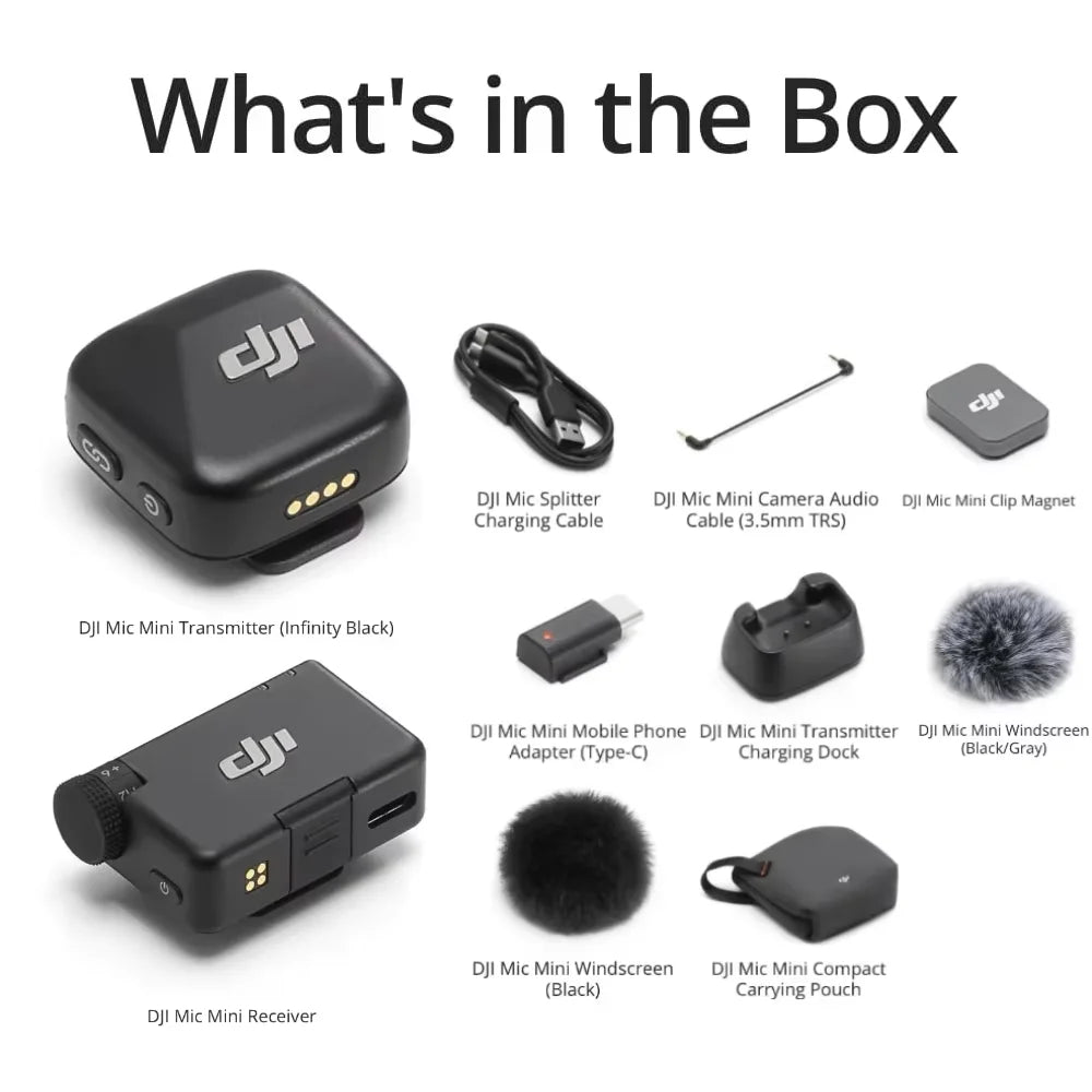 Wireless Microphone System with 48 Hour Battery Life Charging Case and Two Level Active Noise Cancelling