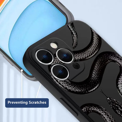 Luxurious Black Snake Phone Case For Samsung S20 S21 FE S22 S23 Plus S24 Ultra