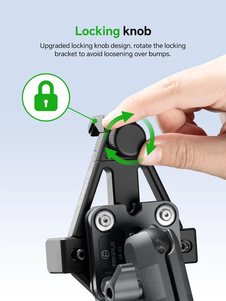 Motorcycle Phone holder 360° Rotating Adjustable Aluminum Alloy Handlebar Cell Clip for ATV/ UTV Bike Bicycle Motorbike