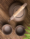 350ml Japanese Style Teapot Handmade Retro Coarse Pottery Stoneware Kungfu Tea Ceremony Portable Tea Maker Ceramic Teapot Teaset