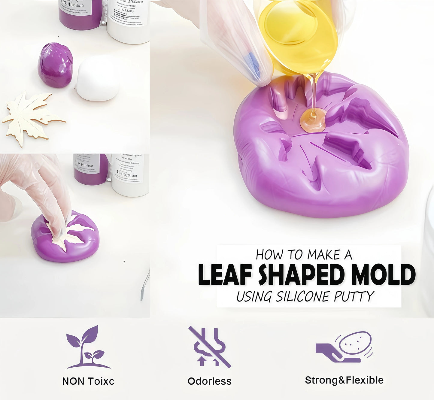 Silicone Putty Mold Making Kit – Non-Toxic, Flexible 1:1 Mix for Reusable Resin Molds
