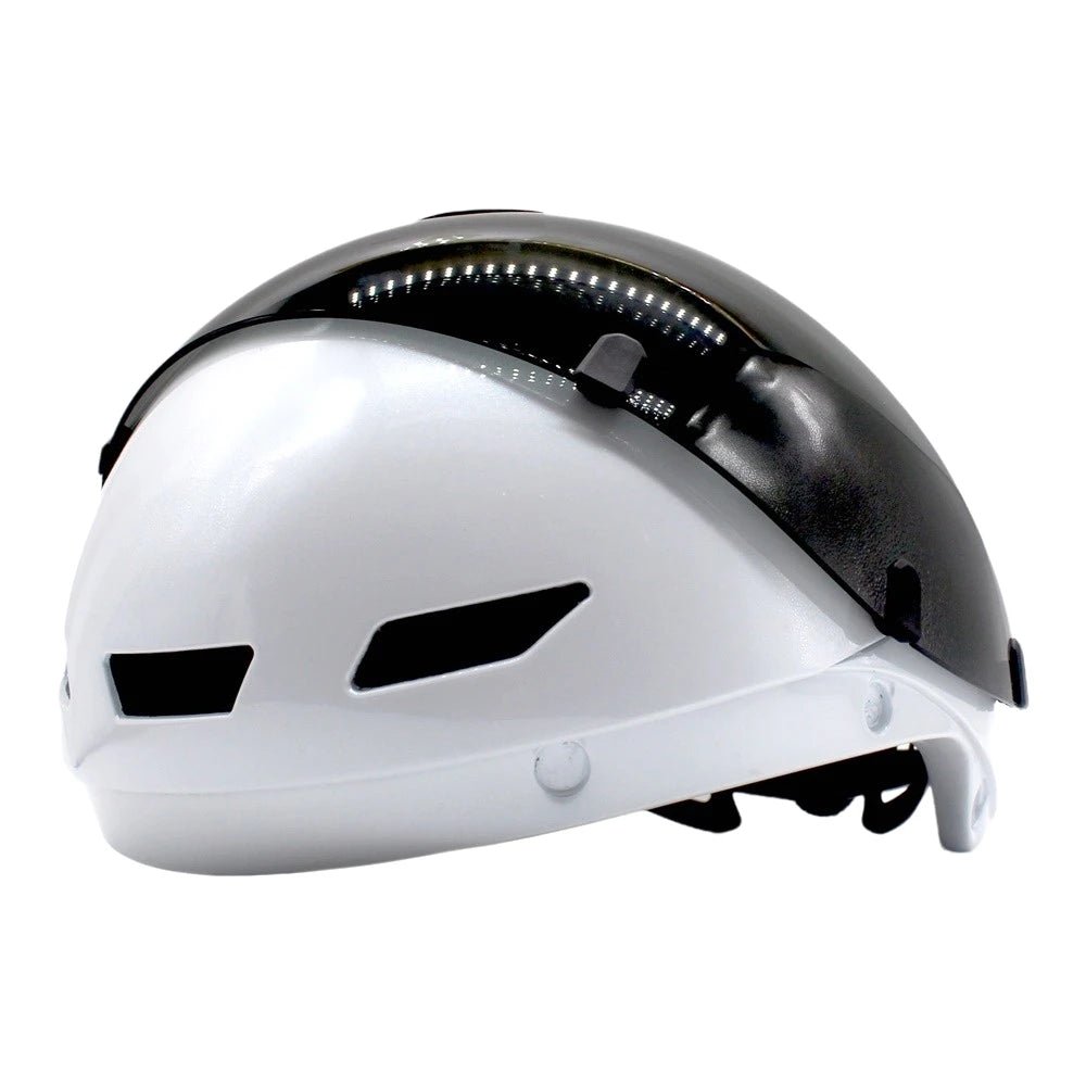 Aerodynamic Triathlon Cycling Helmet With Magnetic Goggles