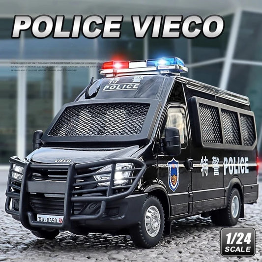 1:24 Scale Special Lada 2106 Police Car Model Toy Alloy Body Rubber Tire Metal Diecast 110 Explosion-proof Vehicle Models