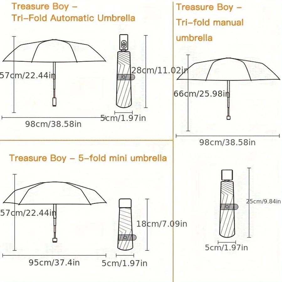 Outdoor Travel Umbrella Dog Print Mini Sun Protection UV Folding Automatic Umbrella