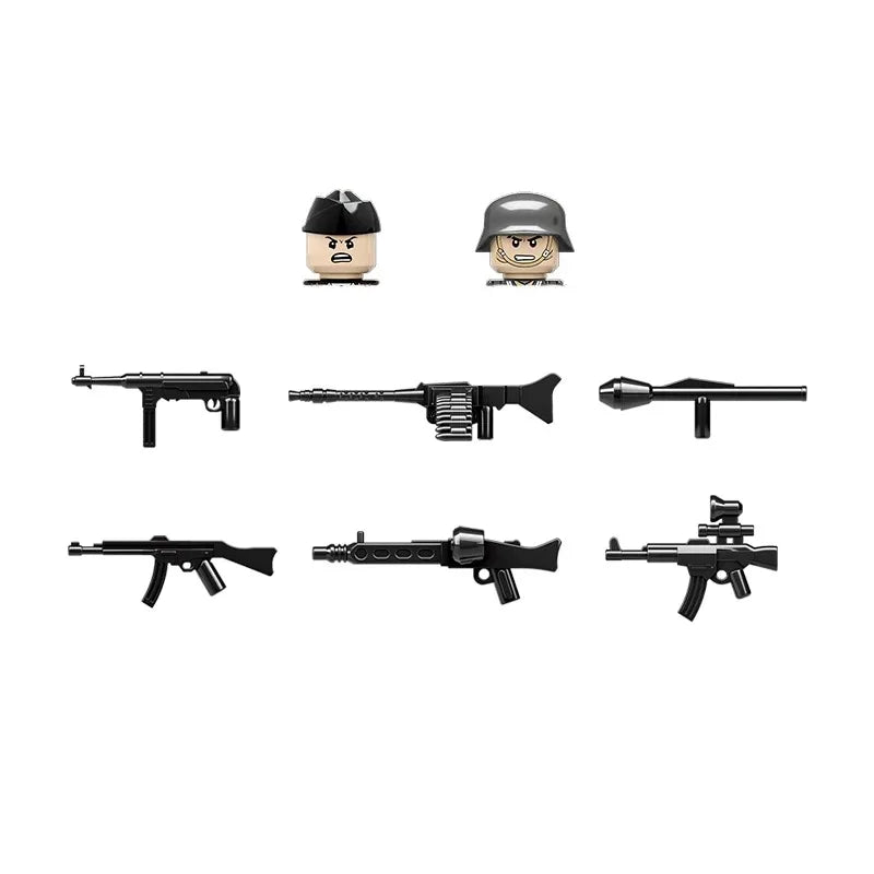 Ww2 Military World War German Leopard Medium Tank Building Blocks Bricks  Educational Toys for  Boy Christmas Gifts