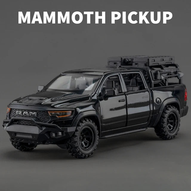 1:32 Dodge RAM 1000 TRX Mammoth Metal Diecast Alloy Car Model Car Central Control Decoration Ornaments Gift With Boyfriend Goods