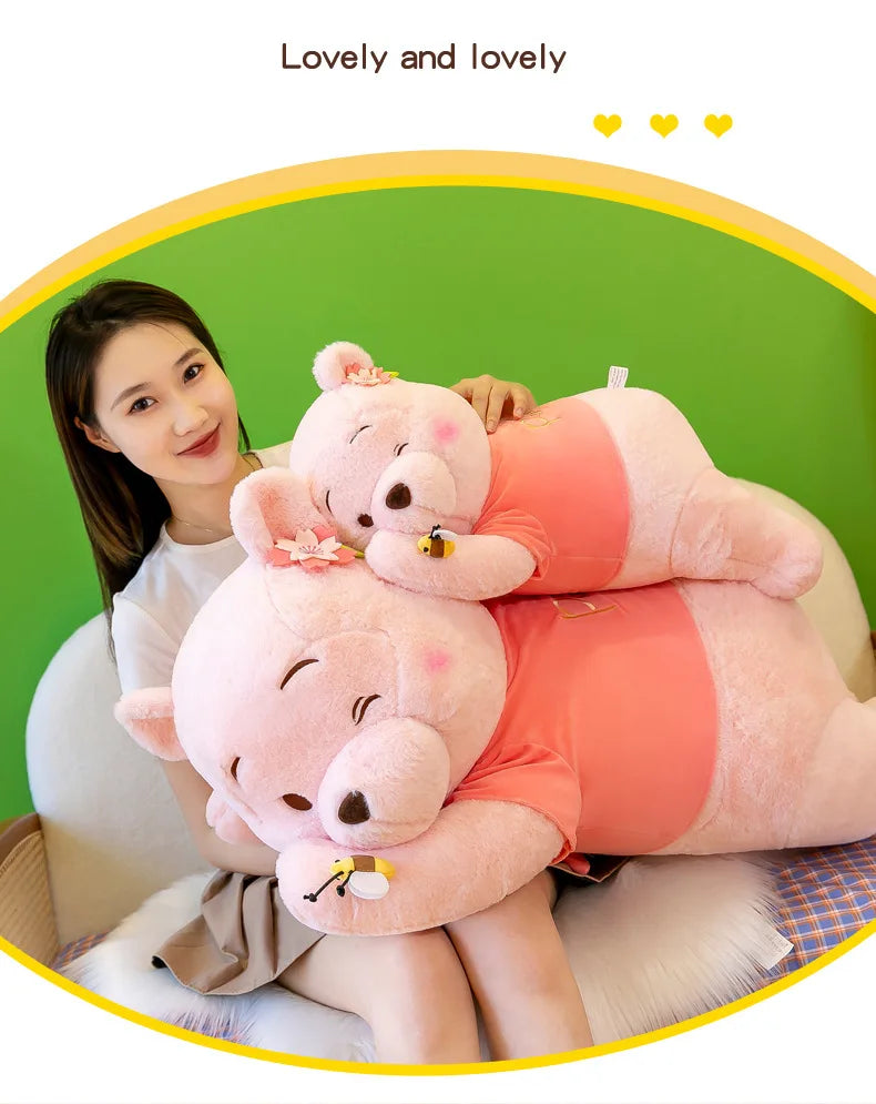 Winnie Bear Plush Stuffed Animal Soft Cartoon Pillow