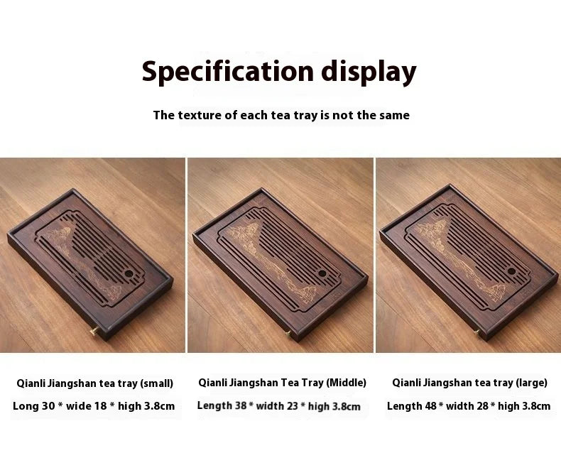 Jiangshan Tea Tray Household Small Drain Tea Table Bamboo Tea Tray Kung Fu Tea Set Accessories Tea Sea Dry Brewing Table