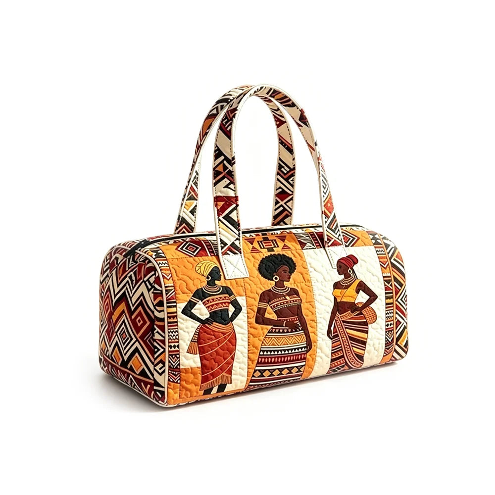 Quilted Duffel Bag Weekender Bag Cute Cat Tropical Floral Print Carry On Luggage Lightweight Bags for Beach Vacation Party Sport