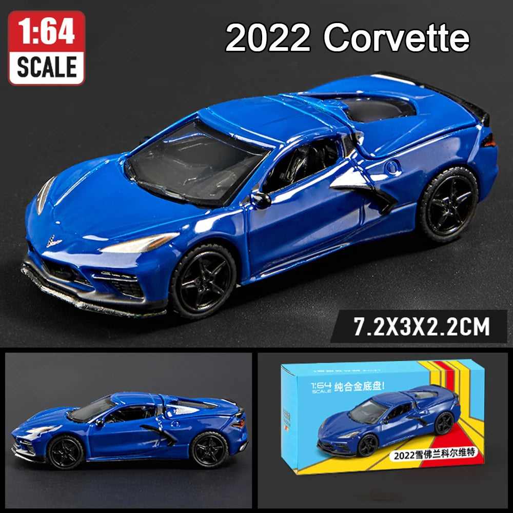 1:64 Scale JDM Corvette GT500 Firebird Daytona Stardust Alloy Diecast Models Toys Series Miniature Cars for 's Toy Gifts
