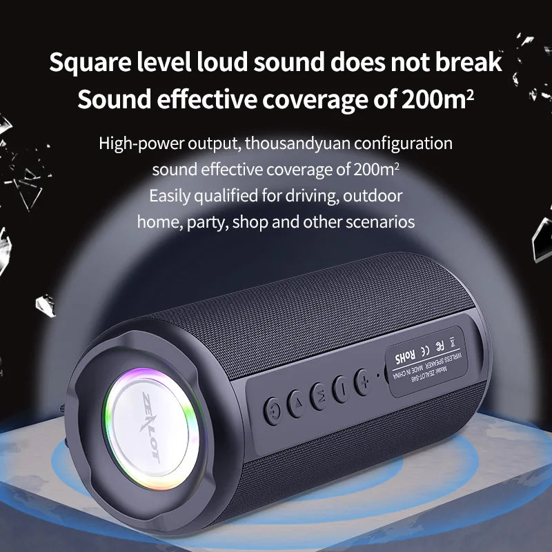 Portable Bluetooth Speaker IPX4 Waterproof 6 hours 10w super loud sound Wireless Speaker for phone TF card